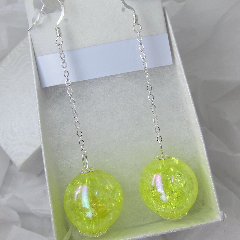 Silver Plated Fairy Ball Earrings